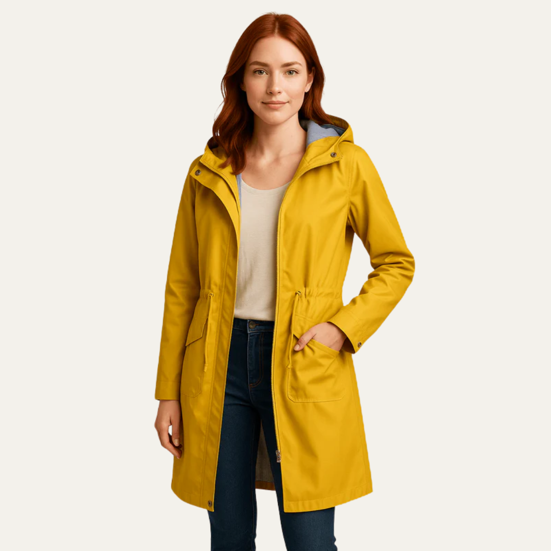 VogeLuxe | Women’s Drawstring Waist Hooded Anorak Jacket 1