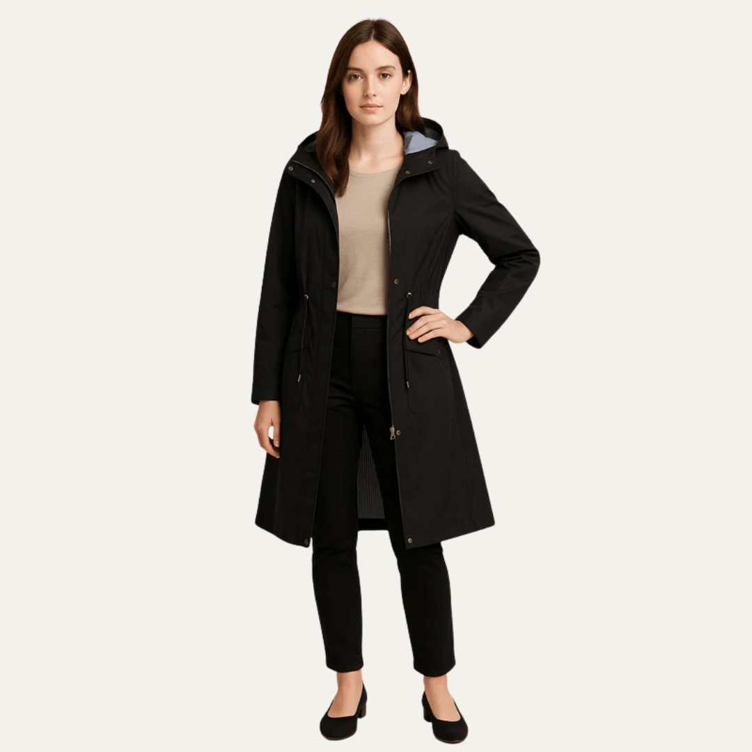 VogeLuxe | Women’s Drawstring Waist Hooded Anorak Jacket 3