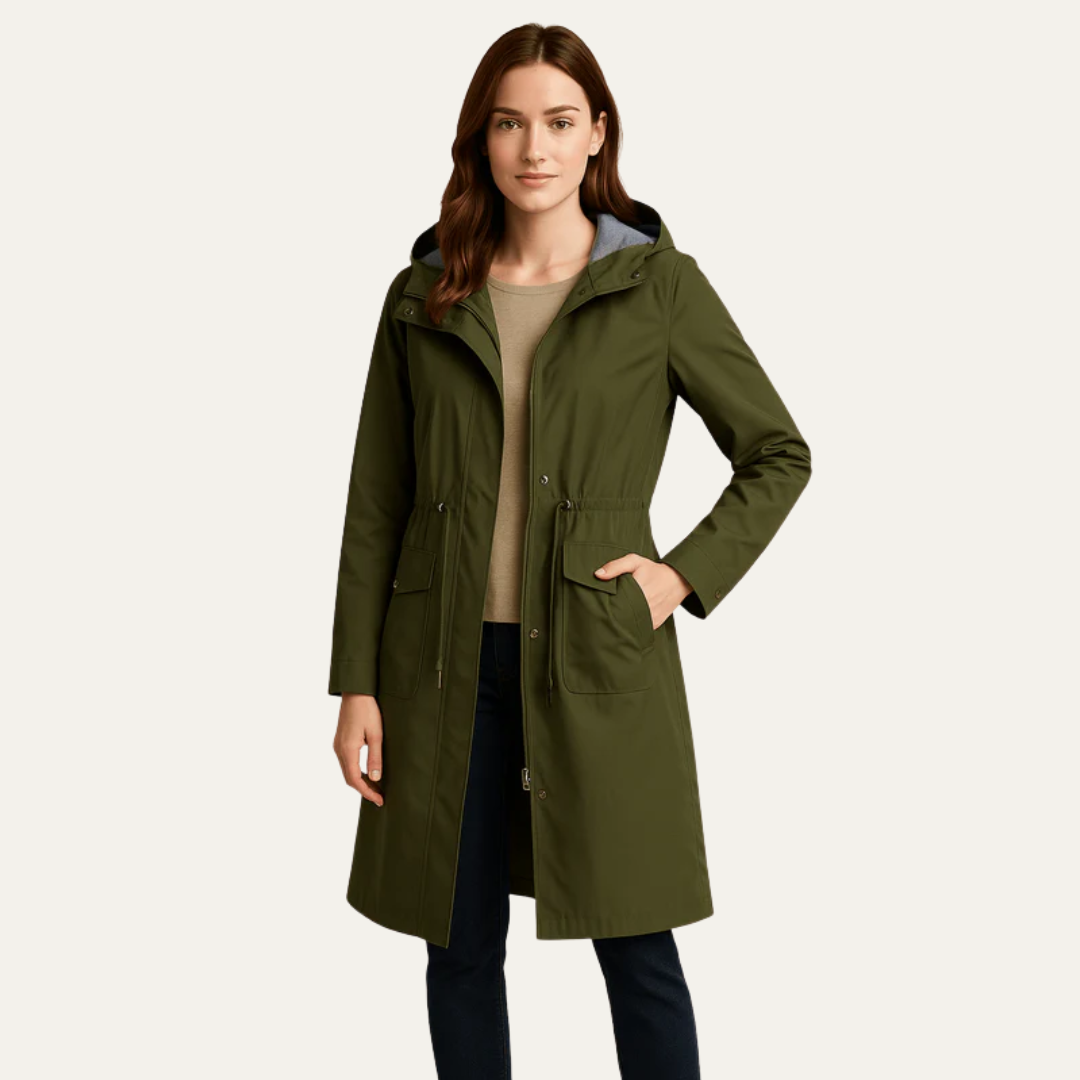 VogeLuxe | Women’s Drawstring Waist Hooded Anorak Jacket 4