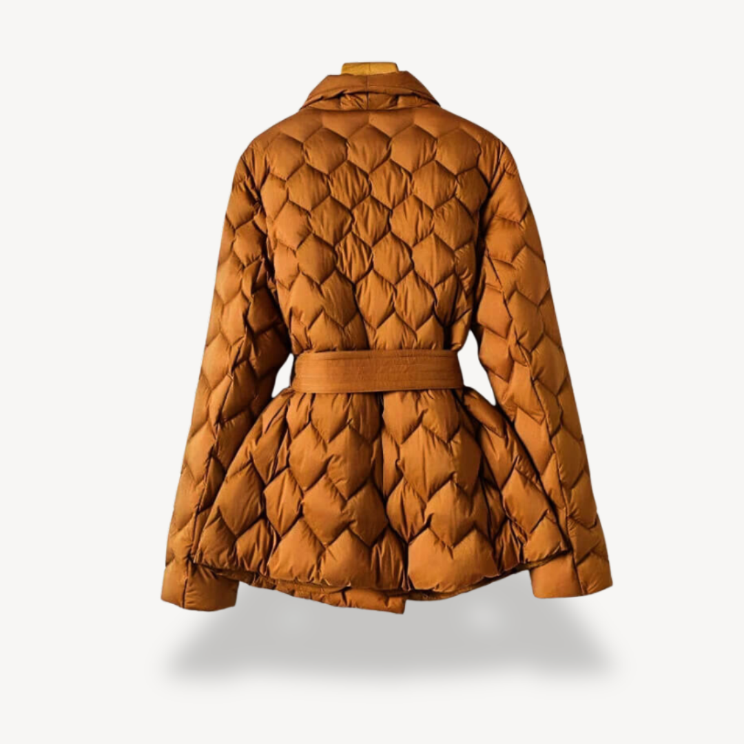 VogeLuxe | Women’s Elegant Belted Down Jacket 1