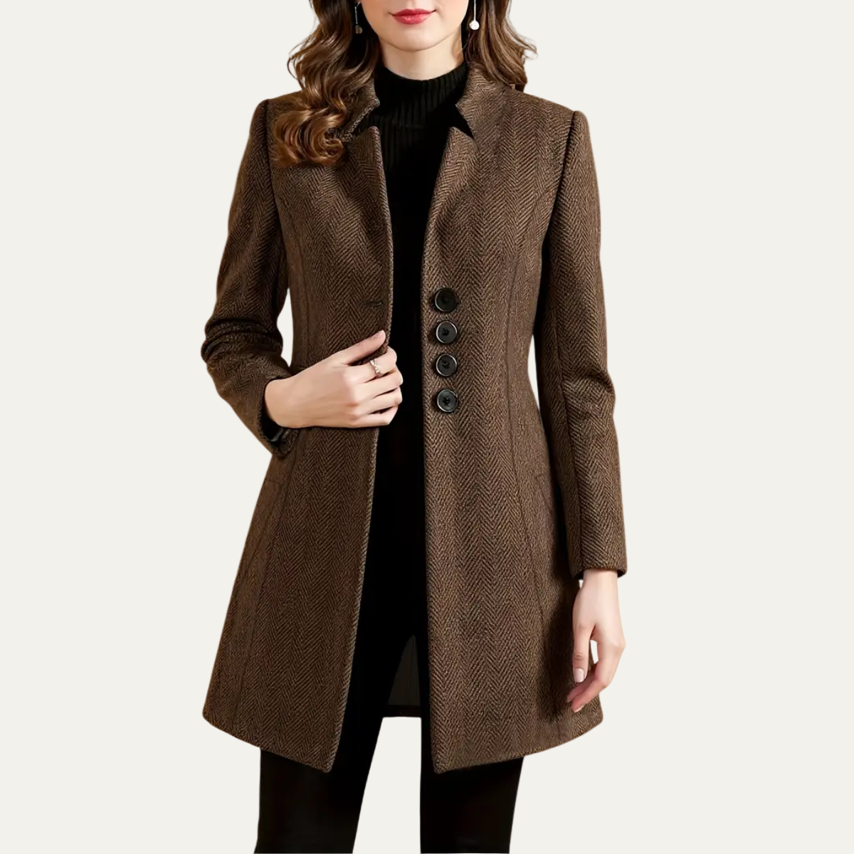 VogeLuxe | Women’s Elegant Buttoned Blazer Coat 0