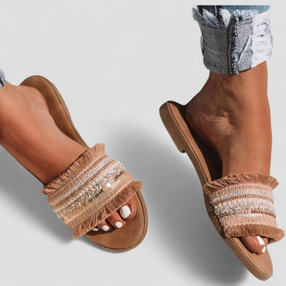 VogeLuxe | Women’s Elegant Comfort Flat Sandals 1