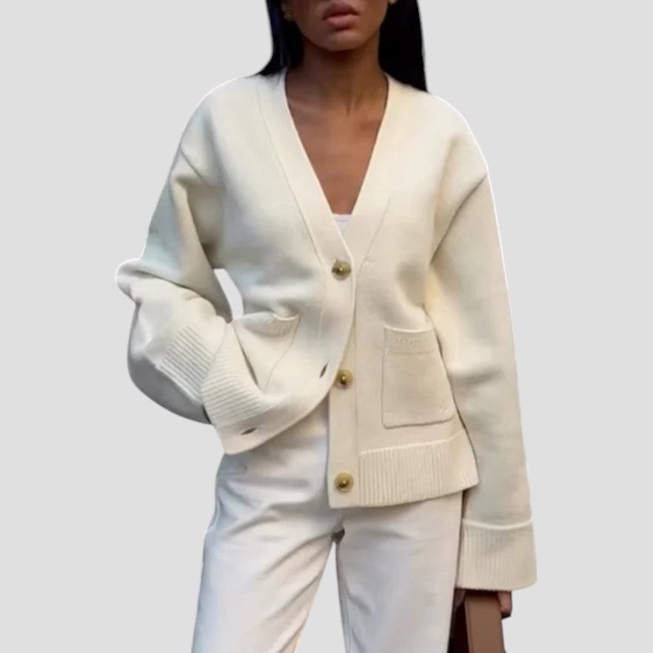 VogeLuxe | Women’s Elegant Cropped Knit Cardigan 0