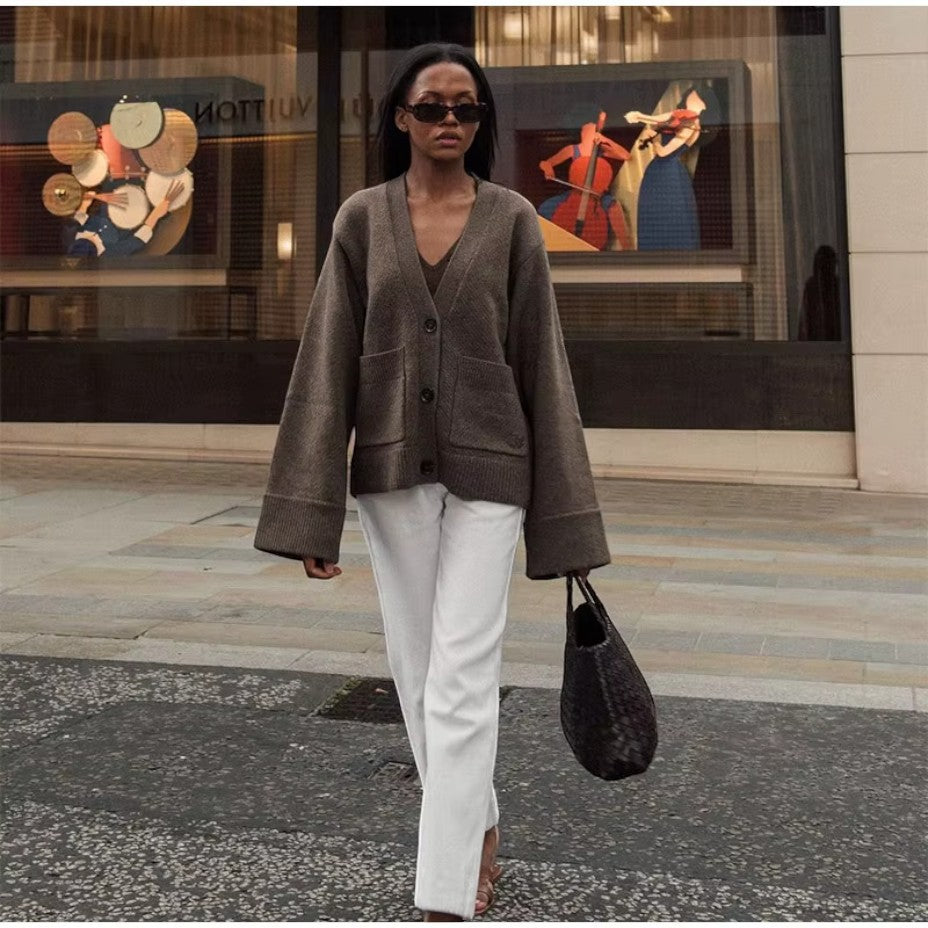 VogeLuxe | Women’s Elegant Cropped Knit Cardigan 7