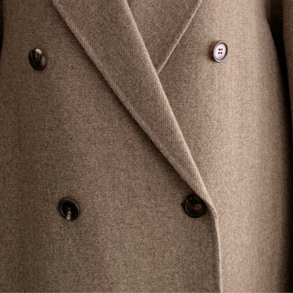 VogeLuxe | Women’s Elegant Double-Breasted Long Overcoat 3