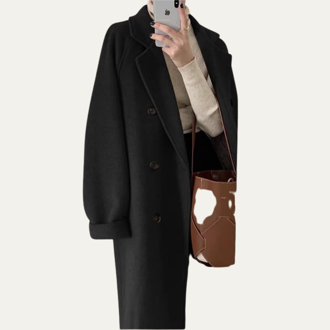 VogeLuxe | Women’s Elegant Double-Breasted Overcoat 2