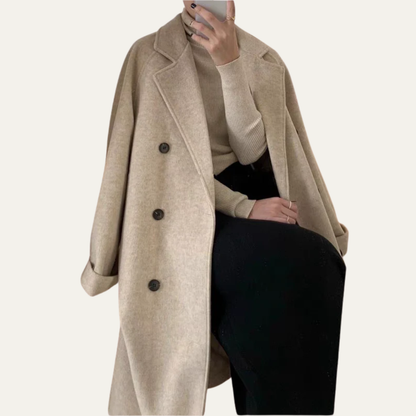 VogeLuxe | Women’s Elegant Double-Breasted Overcoat 3