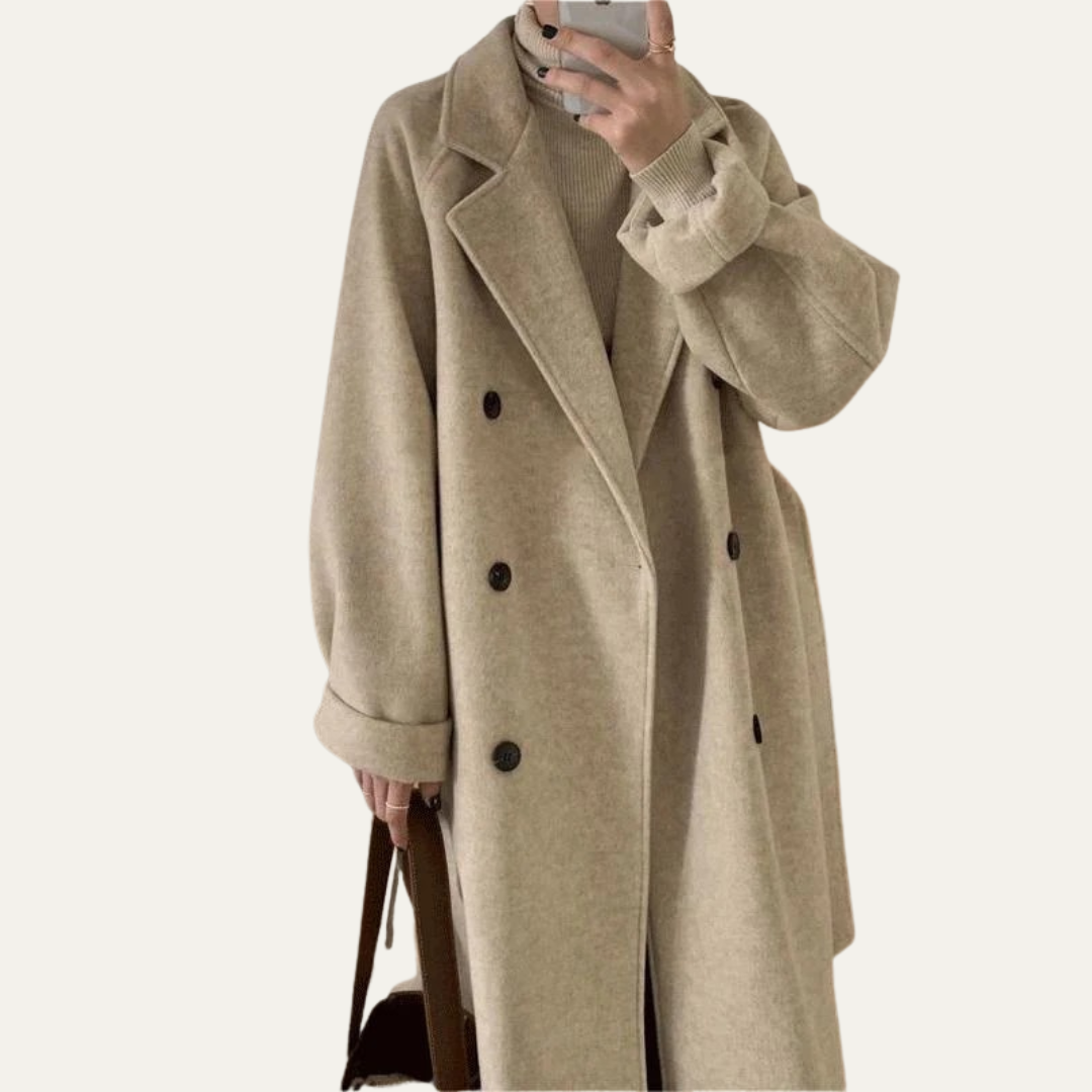 VogeLuxe | Women’s Elegant Double-Breasted Overcoat 4