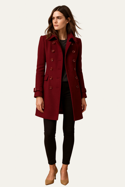 VogeLuxe | Women’s Elegant Double-Breasted Peacoat 1