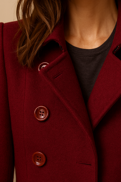 VogeLuxe | Women’s Elegant Double-Breasted Peacoat 2