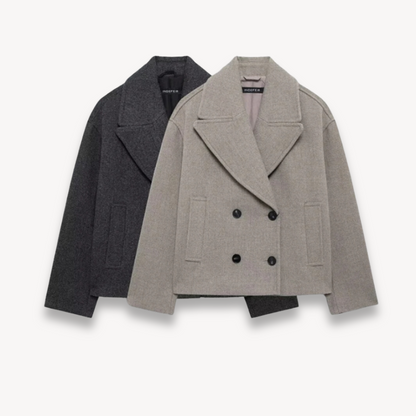 VogeLuxe | Women’s Elegant Double-Breasted Wool Coat 2