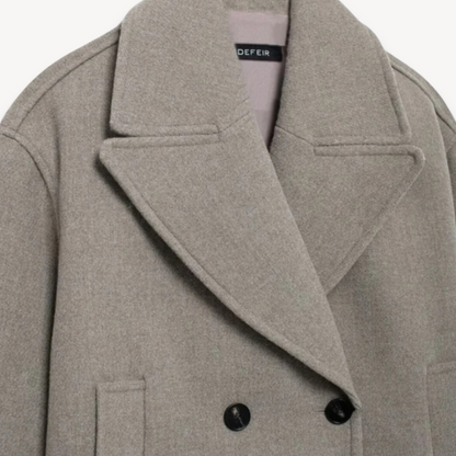 VogeLuxe | Women’s Elegant Double-Breasted Wool Coat 3