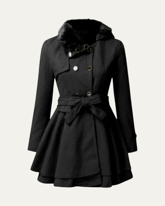 VogeLuxe | Women’s Elegant Flared Faux Fur Coat 0