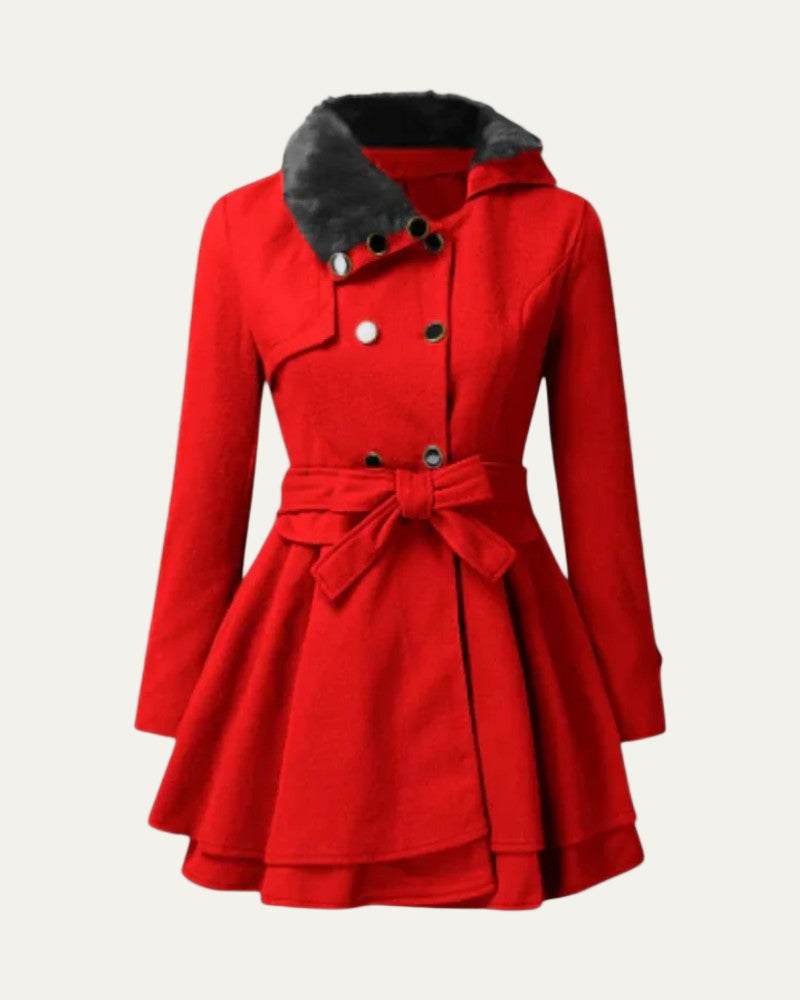 VogeLuxe | Women’s Elegant Flared Faux Fur Coat 1