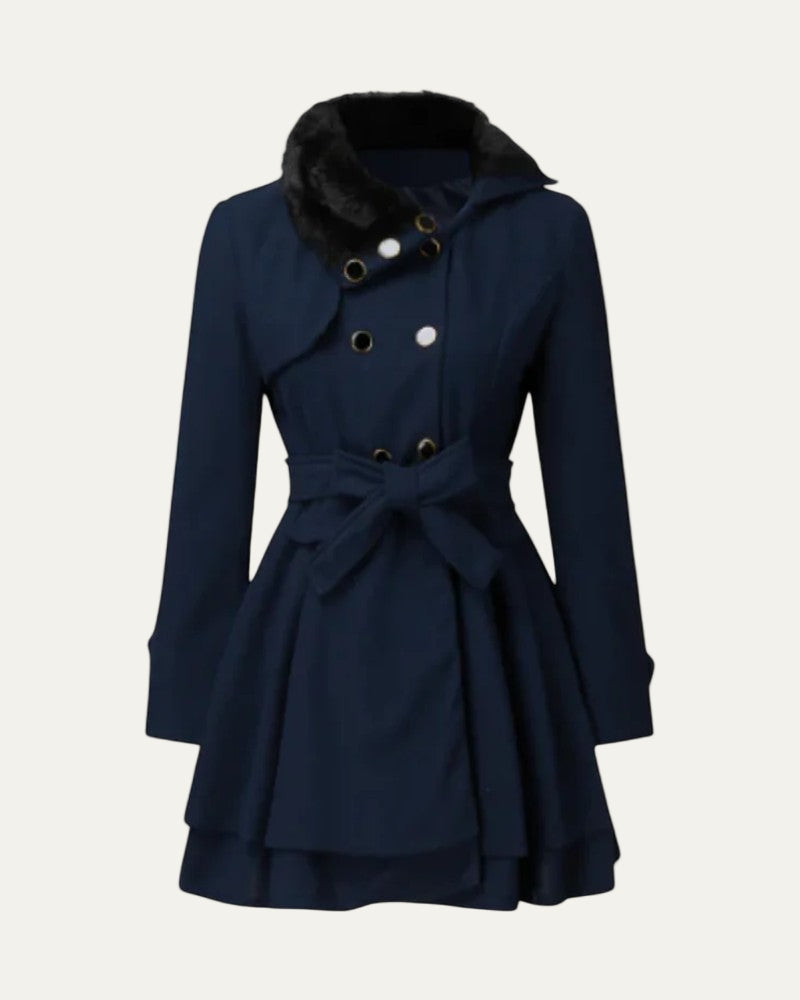 VogeLuxe | Women’s Elegant Flared Faux Fur Coat 2