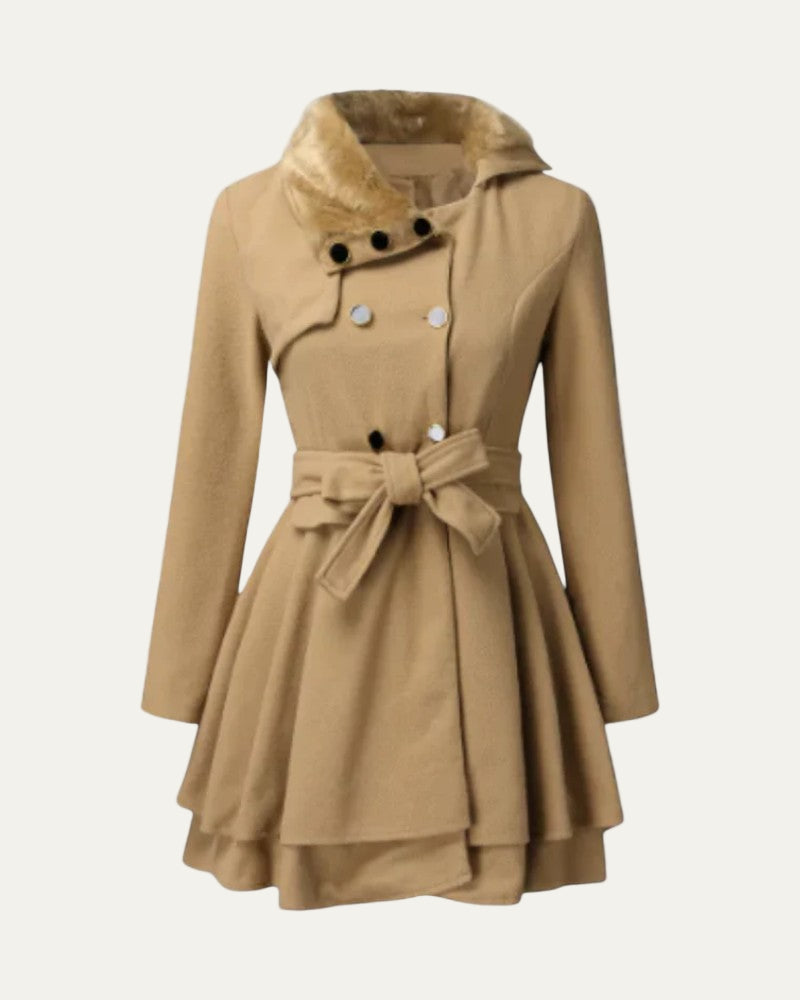 VogeLuxe | Women’s Elegant Flared Faux Fur Coat 3