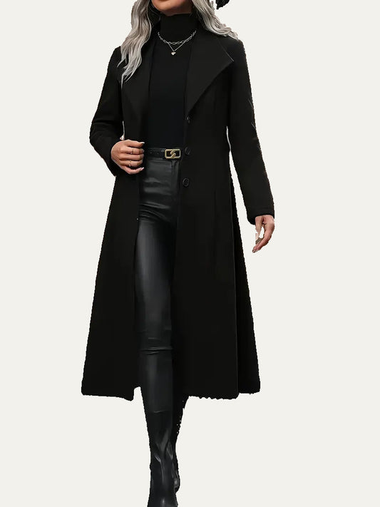 VogeLuxe | Women’s Elegant Flared Longline Coat 0