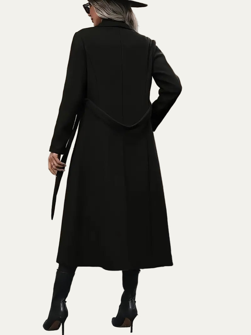 VogeLuxe | Women’s Elegant Flared Longline Coat 1