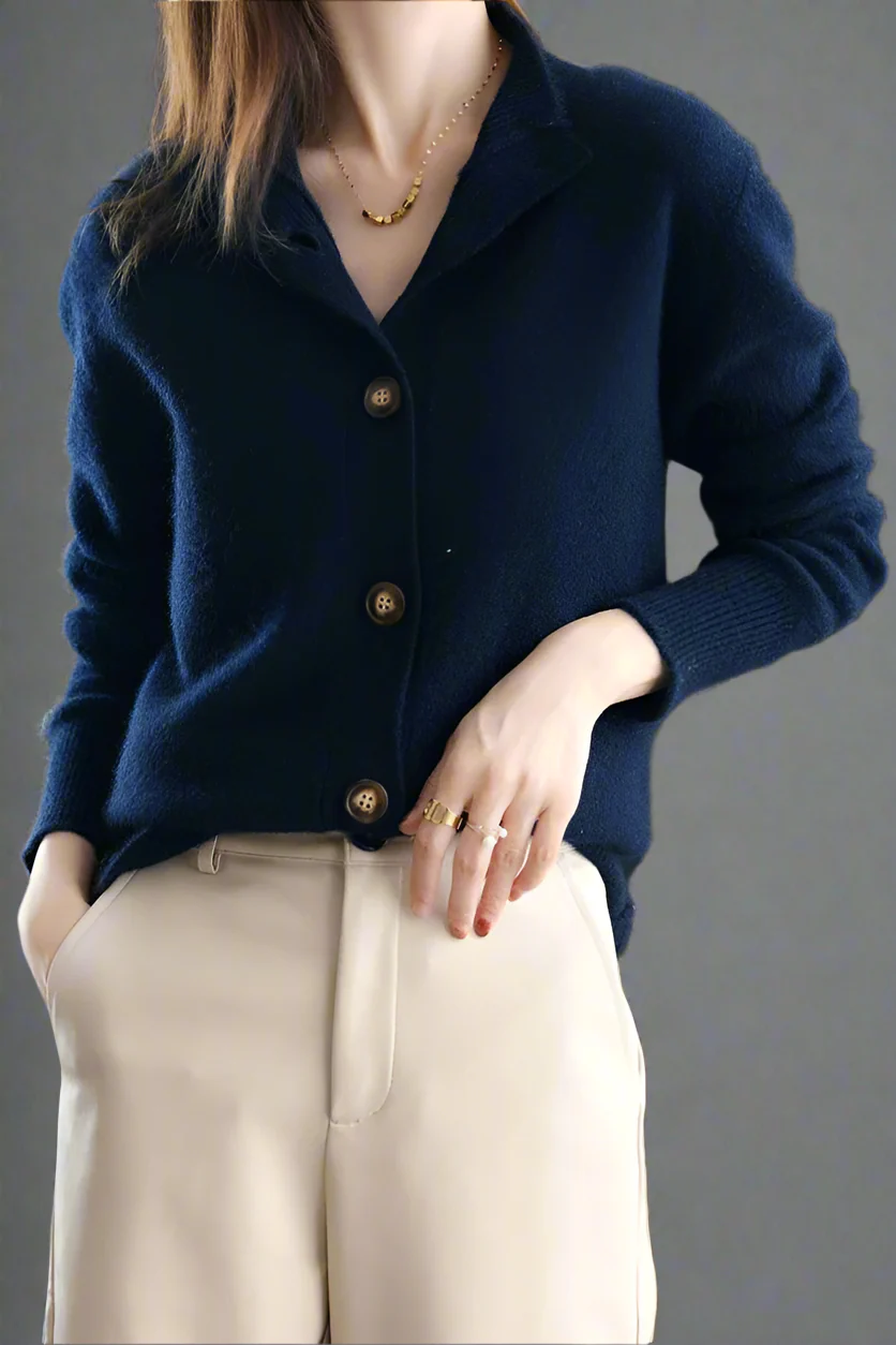 VogeLuxe | Women’s Elegant Knit Cardigan with Button Detail 1