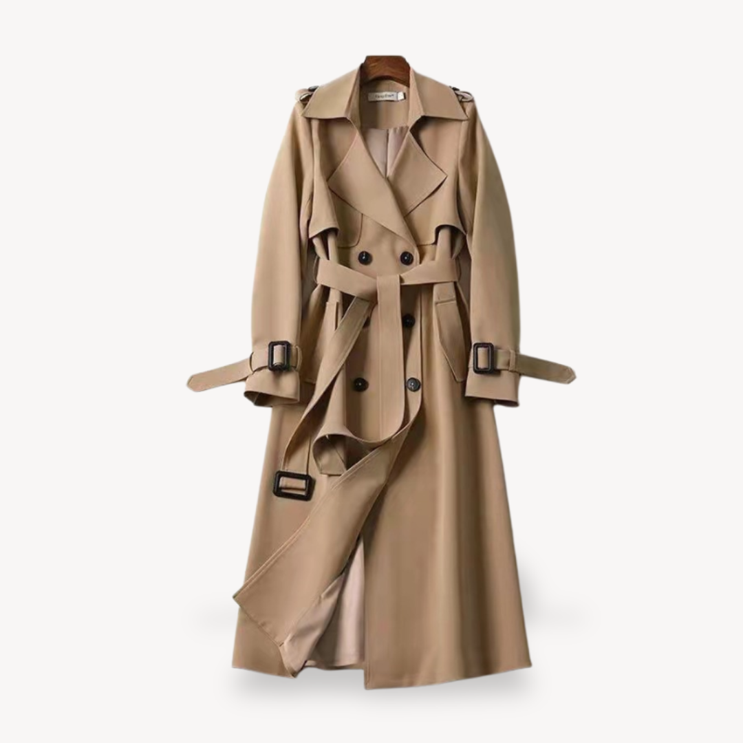 VogeLuxe | Women’s Elegant Lace Up Trench Coat 0