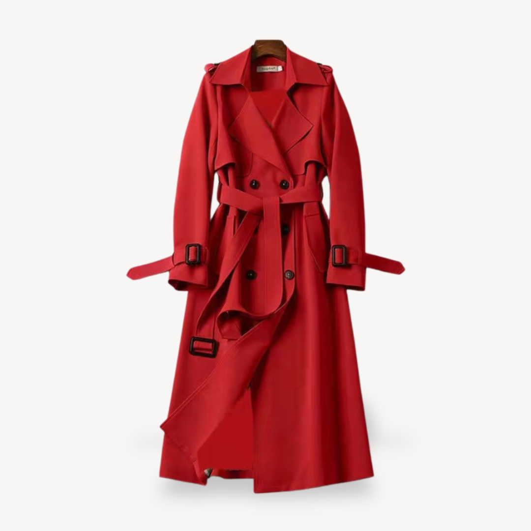VogeLuxe | Women’s Elegant Lace Up Trench Coat 1