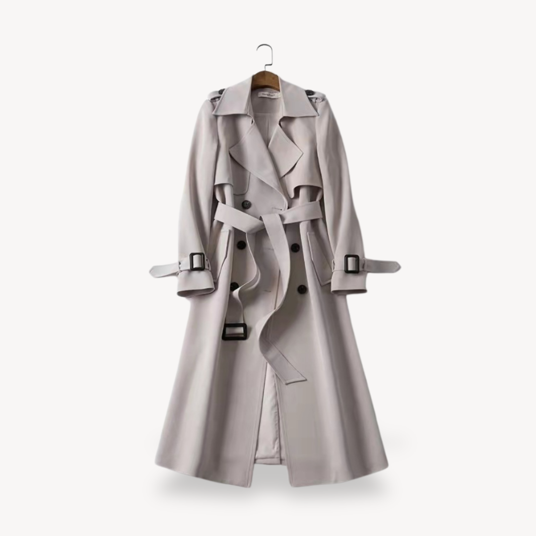 VogeLuxe | Women’s Elegant Lace Up Trench Coat 2