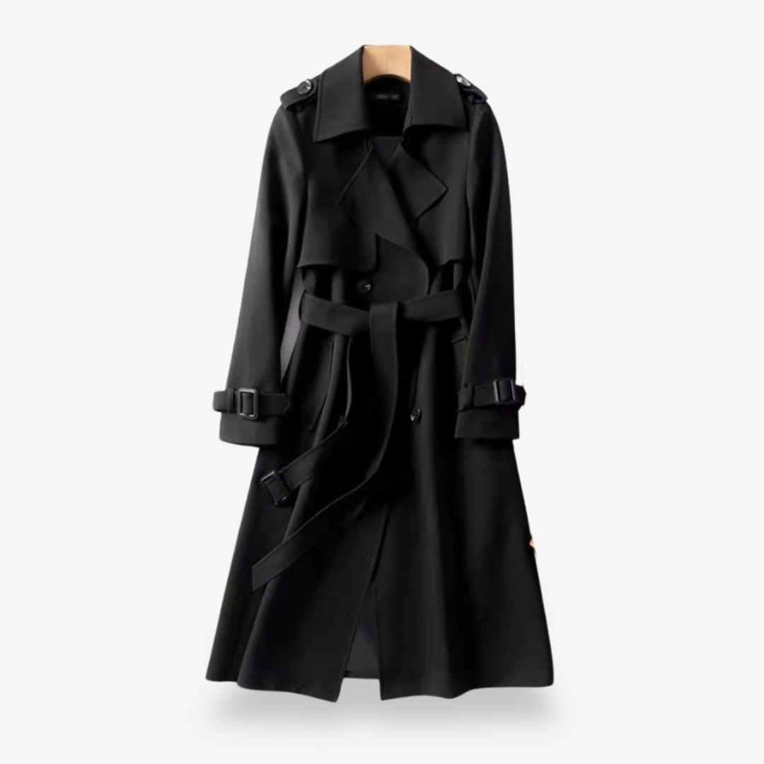 VogeLuxe | Women’s Elegant Lace Up Trench Coat 3