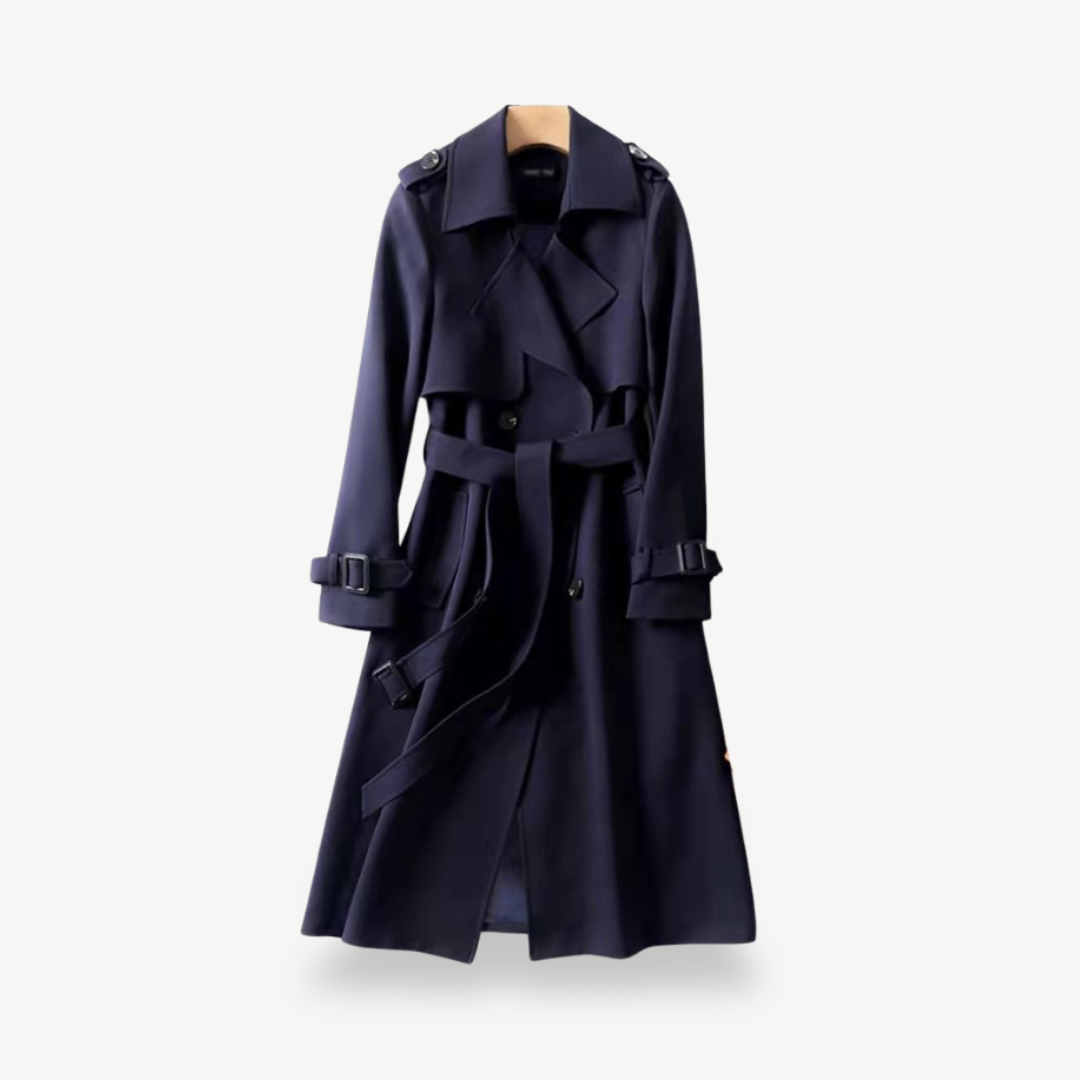 VogeLuxe | Women’s Elegant Lace Up Trench Coat 6