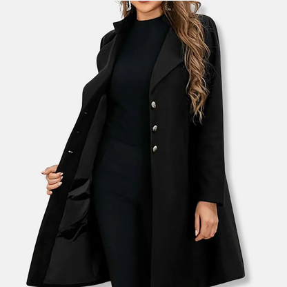 VogeLuxe | Women’s Elegant Long A-Line Coat 0