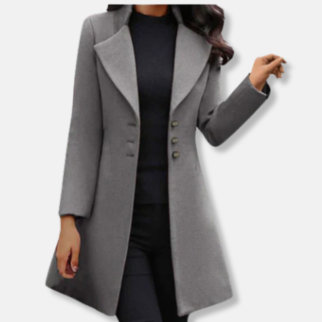 VogeLuxe | Women’s Elegant Long A-Line Coat 3