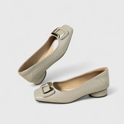 VogeLuxe | Women’s Elegant Low-Heeled Slip-On Pumps 2