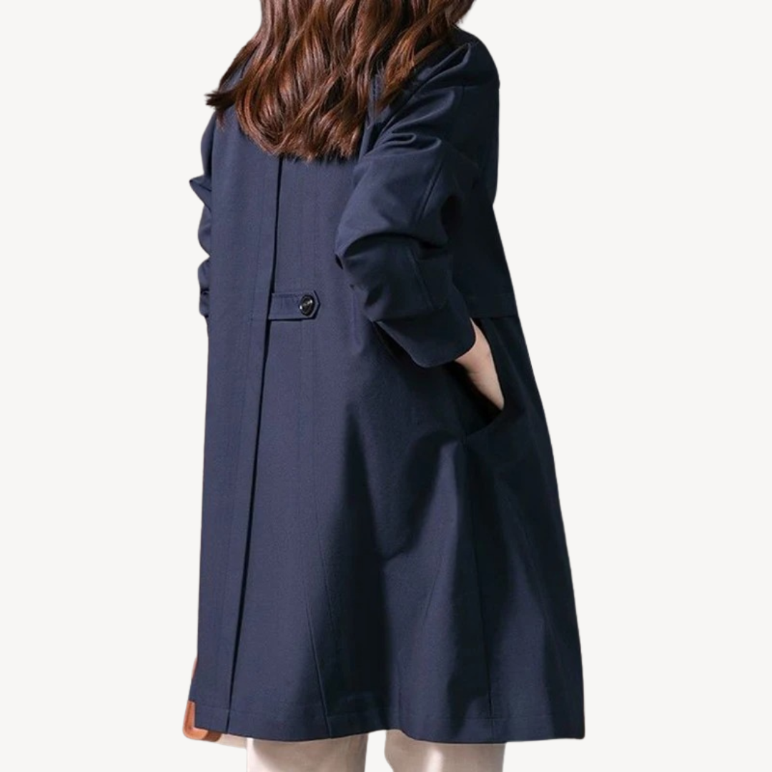 VogeLuxe | Women’s Elegant Mid-Length Trench Coat 3