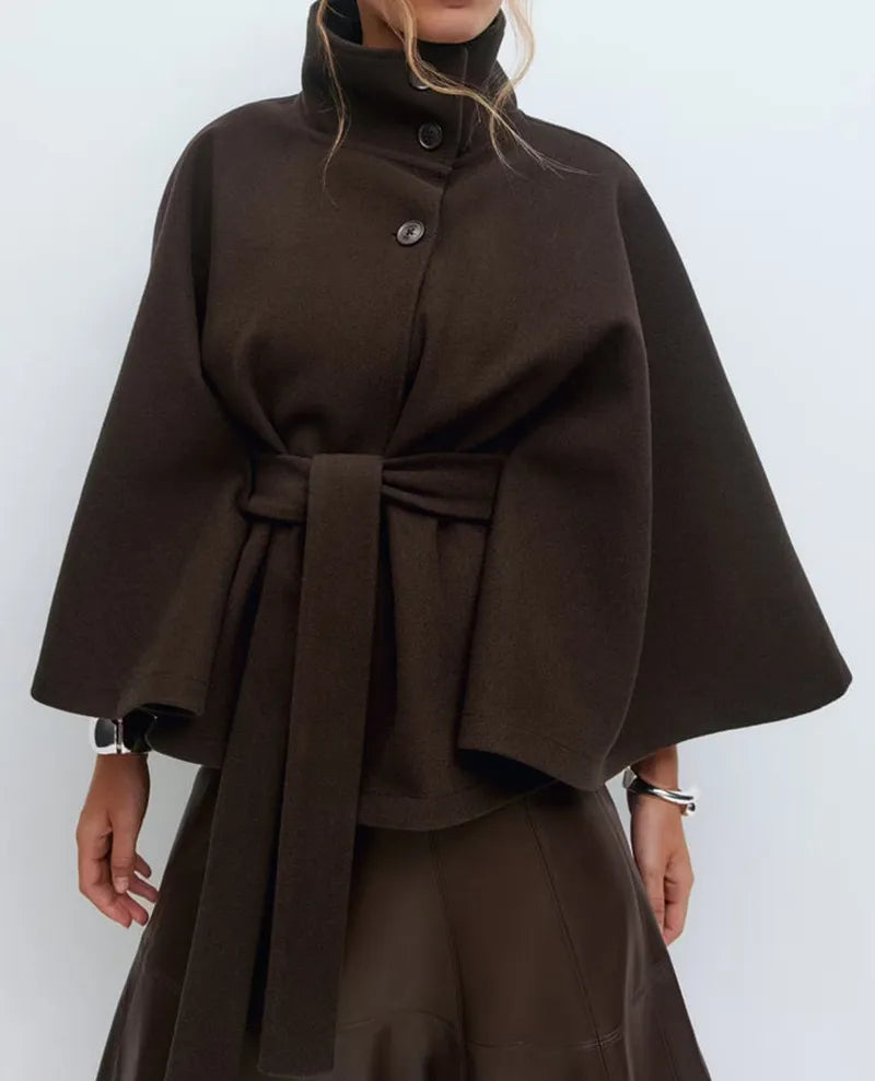 VogeLuxe | Women’s Elegant Tie-Belt Cape 5