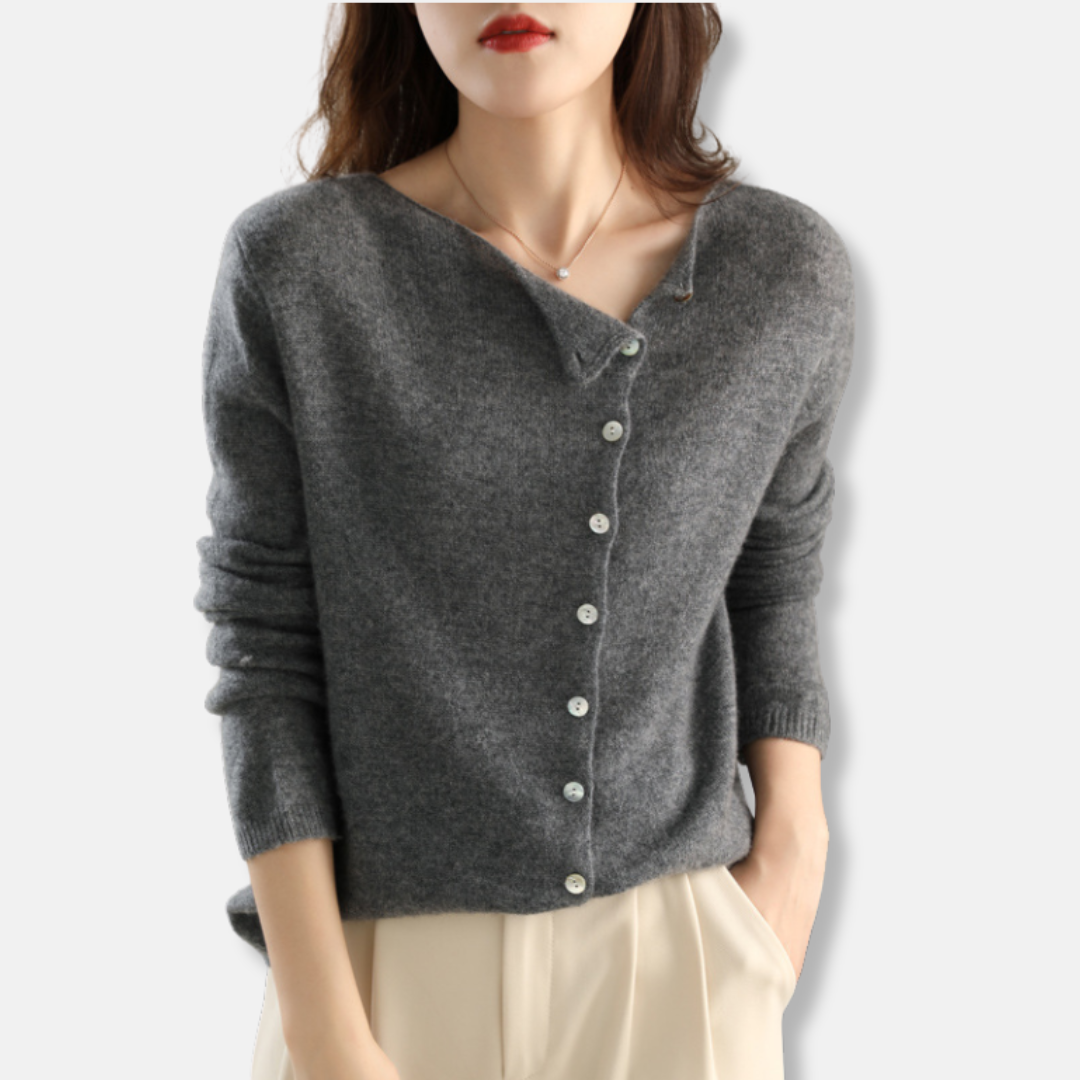 VogeLuxe | Women’s Elegant V-Neck Cardigan 1