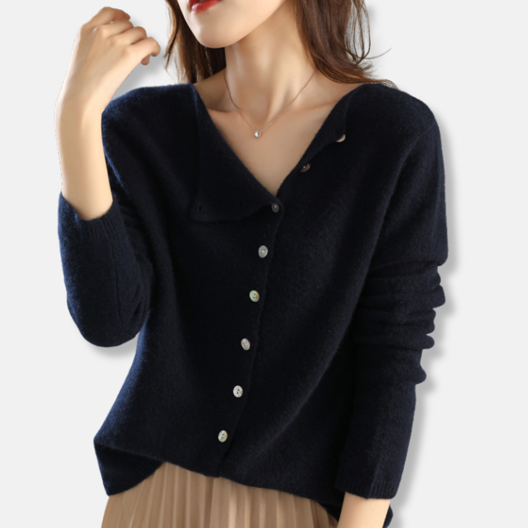 VogeLuxe | Women’s Elegant V-Neck Cardigan 4