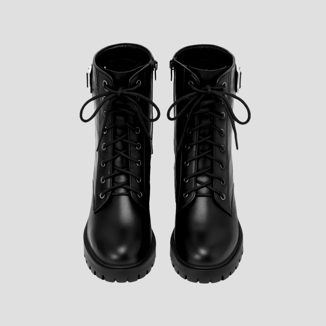 VogeLuxe | Women’s Faux-Fur Lined Combat Boots 1