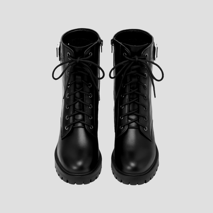 VogeLuxe | Women’s Faux-Fur Lined Combat Boots 1