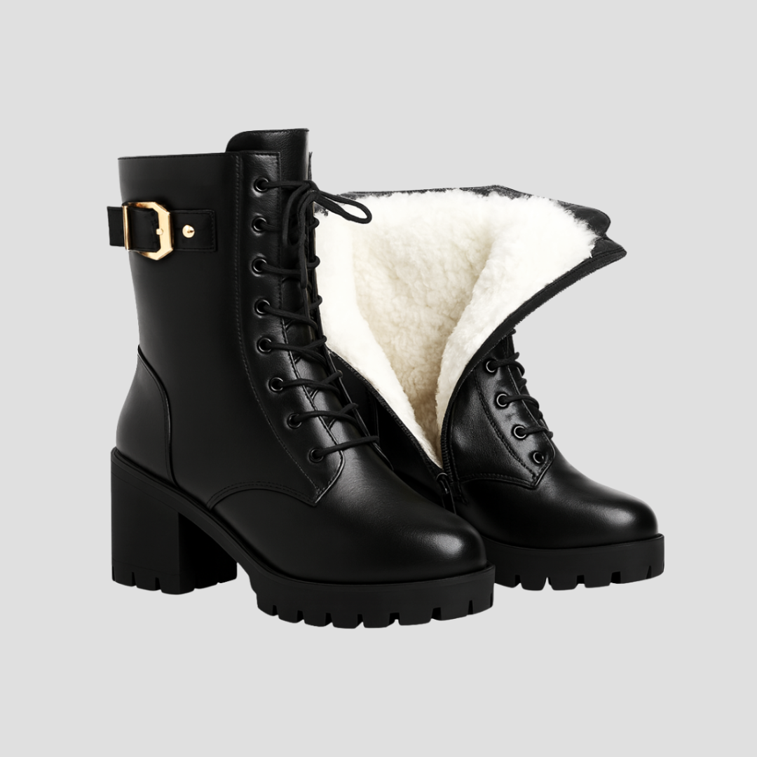 VogeLuxe | Women’s Faux-Fur Lined Combat Boots 5