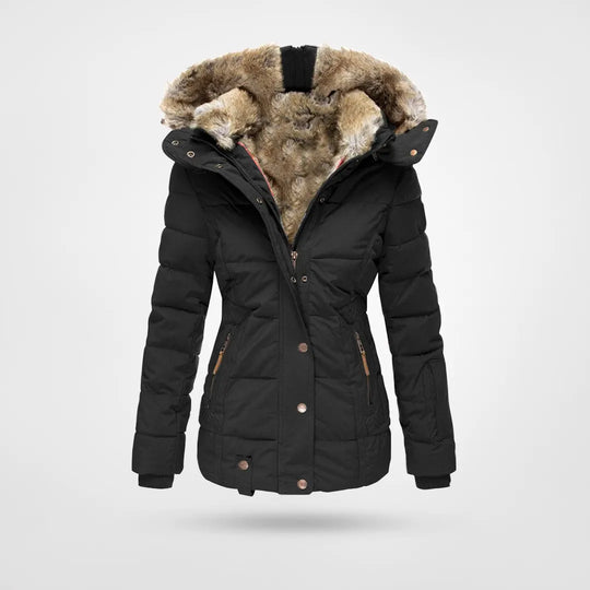 VogeLuxe | Women’s Faux Fur Hooded Puffer Jacket 0
