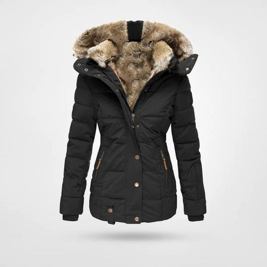 VogeLuxe | Women’s Faux Fur Hooded Puffer Jacket 0