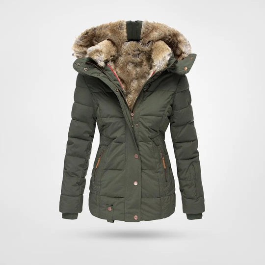 VogeLuxe | Women’s Faux Fur Hooded Puffer Jacket 1