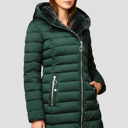 VogeLuxe | Women’s Faux Fur Hooded Quilted Puffer Coat 0