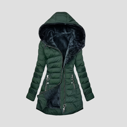 VogeLuxe | Women’s Faux Fur Hooded Quilted Puffer Coat 1