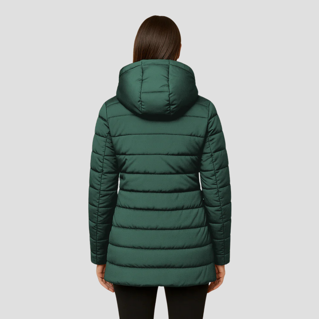 VogeLuxe | Women’s Faux Fur Hooded Quilted Puffer Coat 3