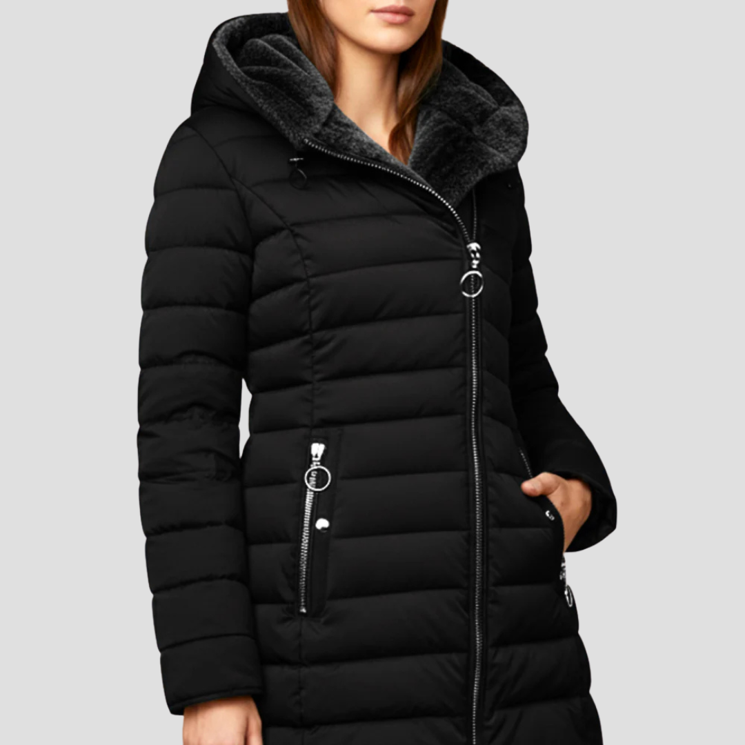 VogeLuxe | Women’s Faux Fur Hooded Quilted Puffer Coat 4