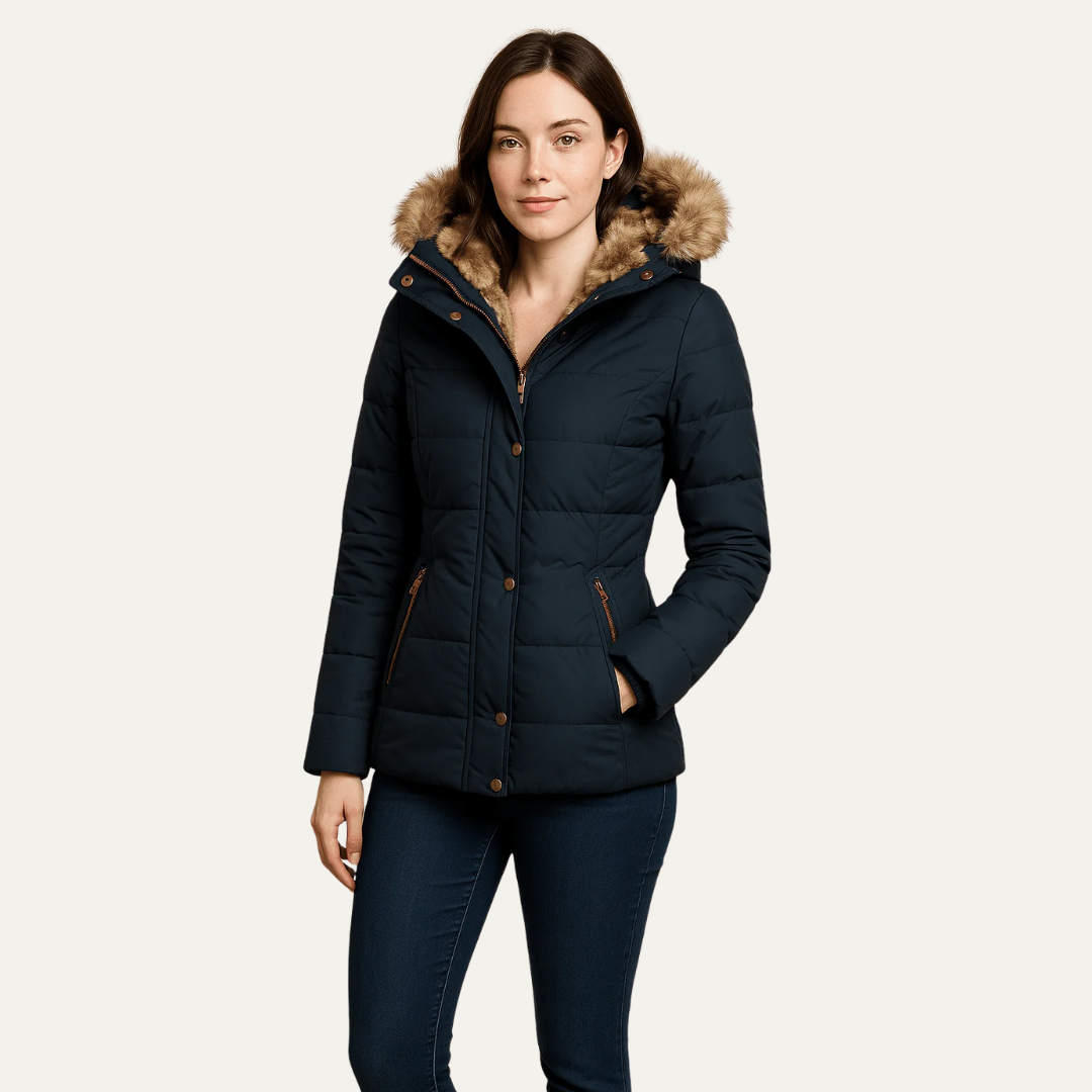 VogeLuxe | Women’s Faux Fur Hooded Quilted Puffer Jacket 2