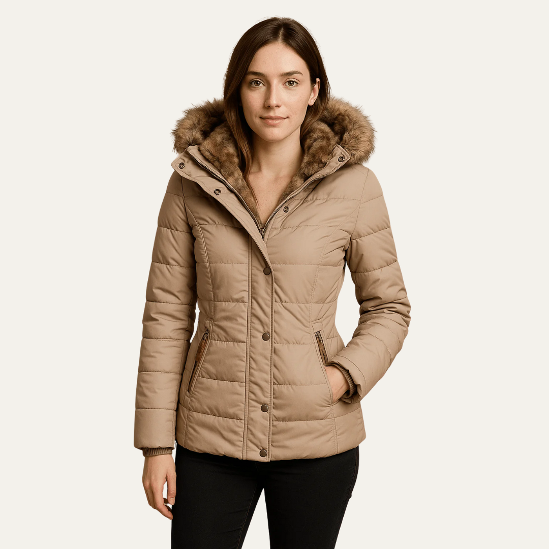 VogeLuxe | Women’s Faux Fur Hooded Quilted Puffer Jacket 3