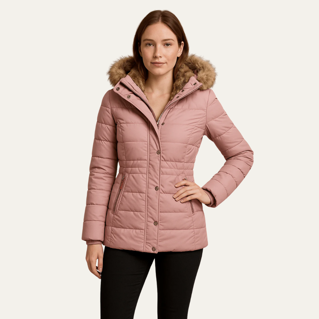 VogeLuxe | Women’s Faux Fur Hooded Quilted Puffer Jacket 4