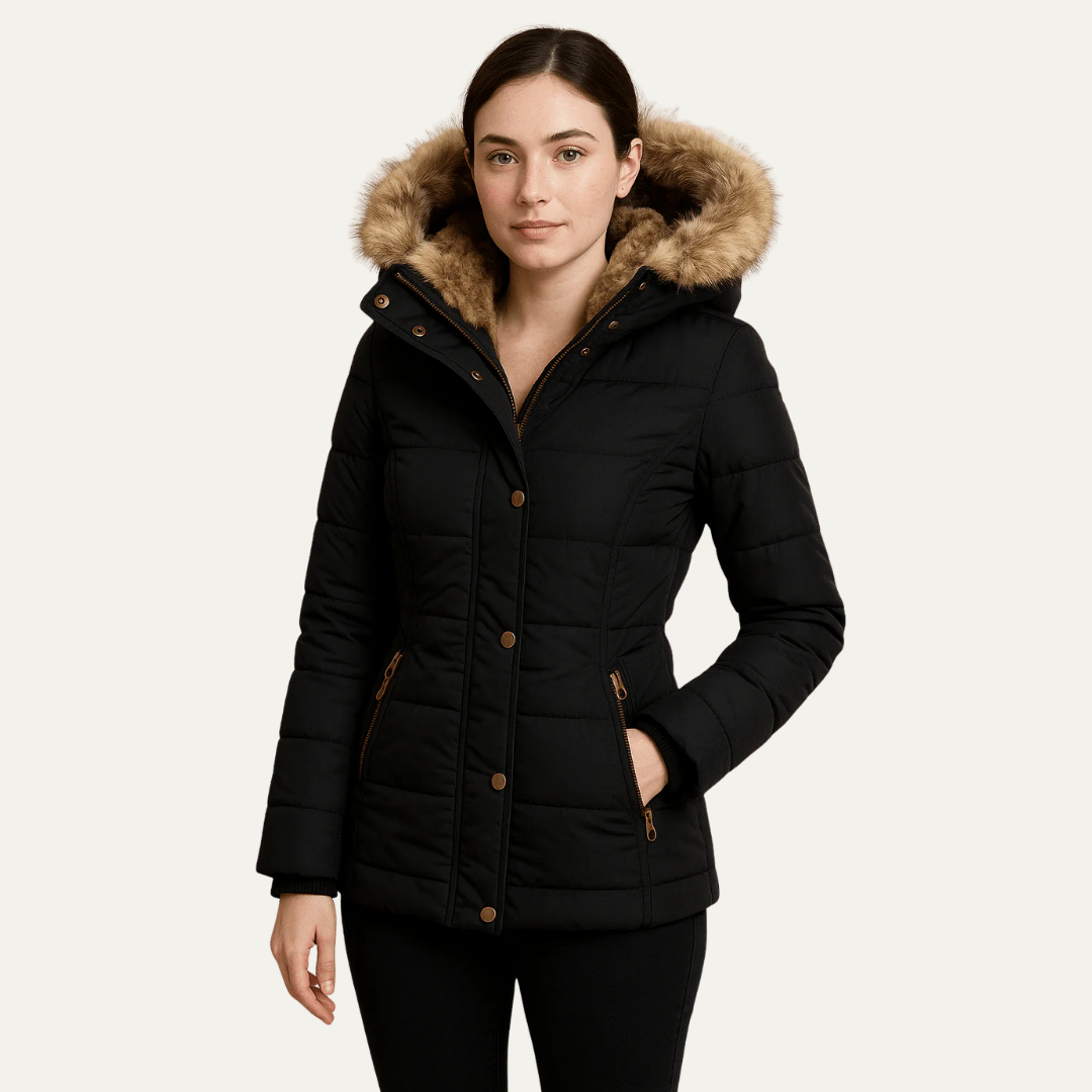 VogeLuxe | Women’s Faux Fur Hooded Quilted Puffer Jacket 5
