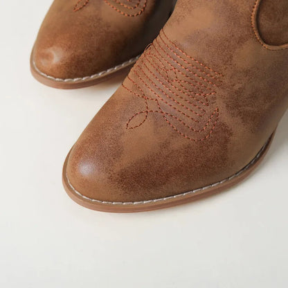 VogeLuxe | Women’s Faux Leather Knee-High Cowboy Boots 4